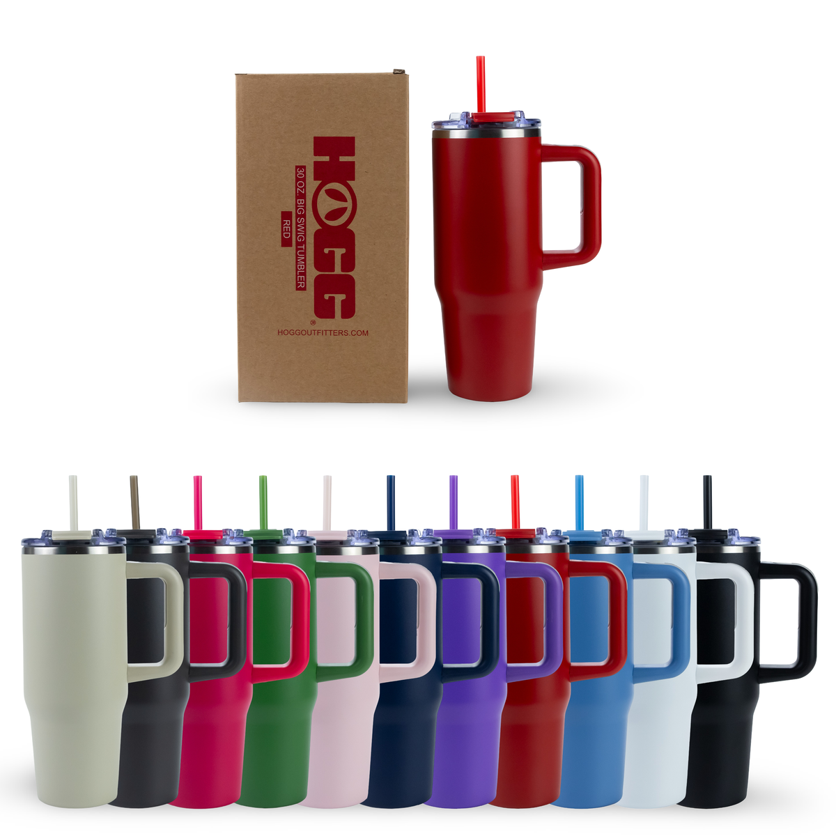 Custom HOGG 30oz POWDER COATED BIG SWIG TUMBLER
