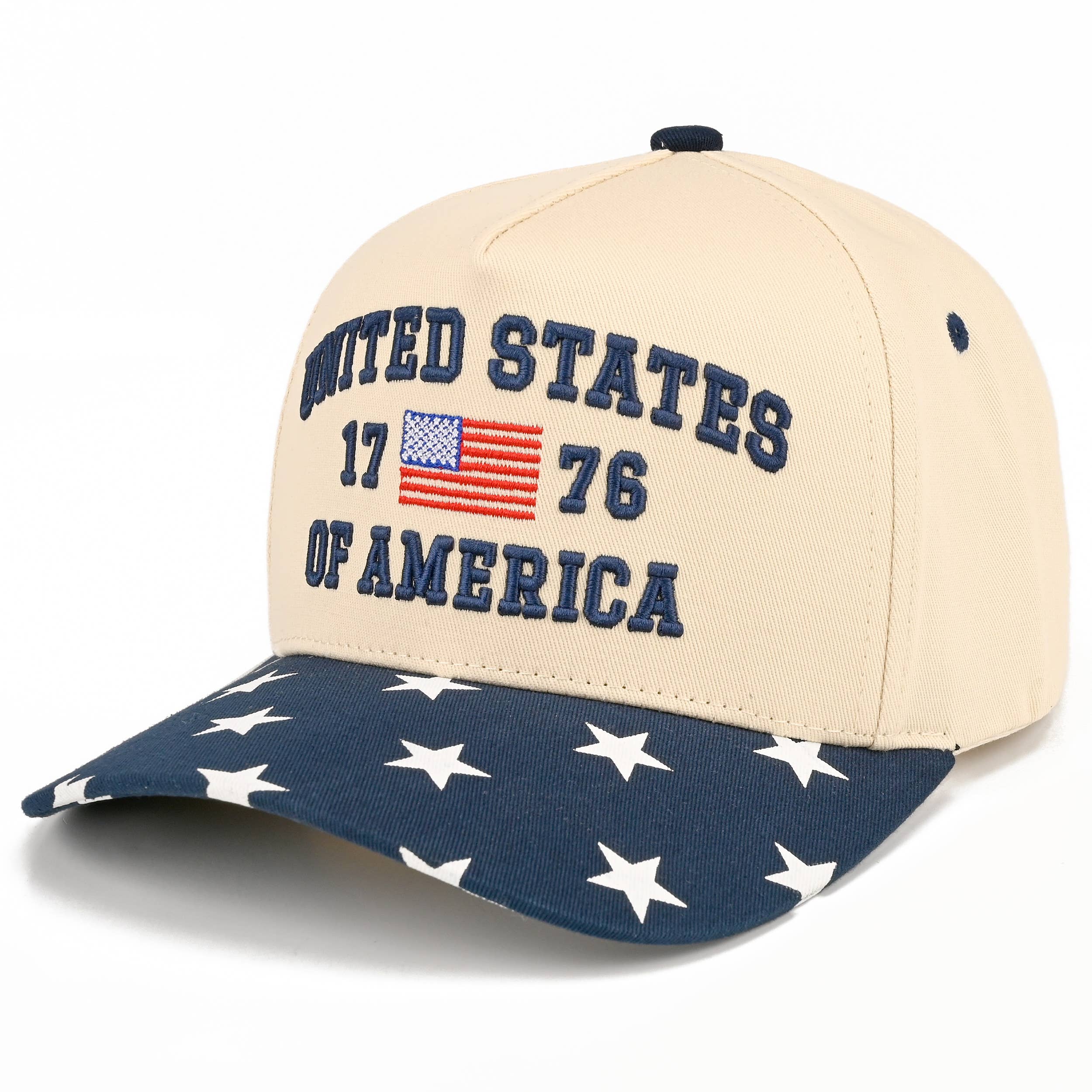 C.C UNITED STATES 1776 Letter on Two Tone Trucker Hat