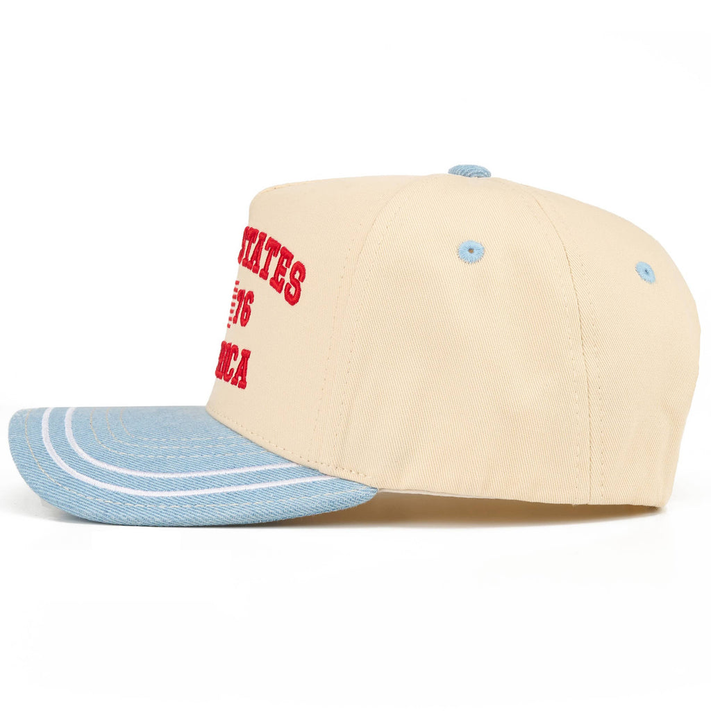 C.C UNITED STATES 1776 Letter on Two Tone Trucker Hat