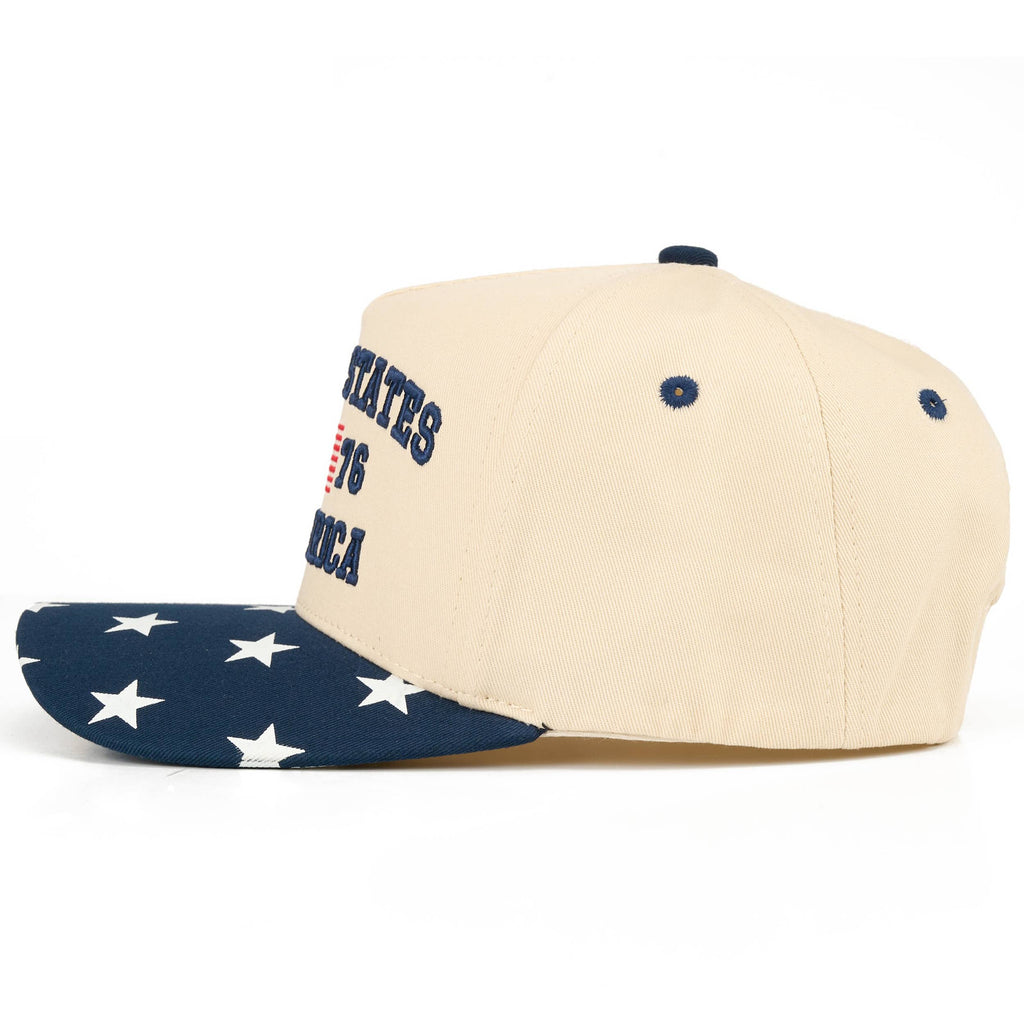 C.C UNITED STATES 1776 Letter on Two Tone Trucker Hat