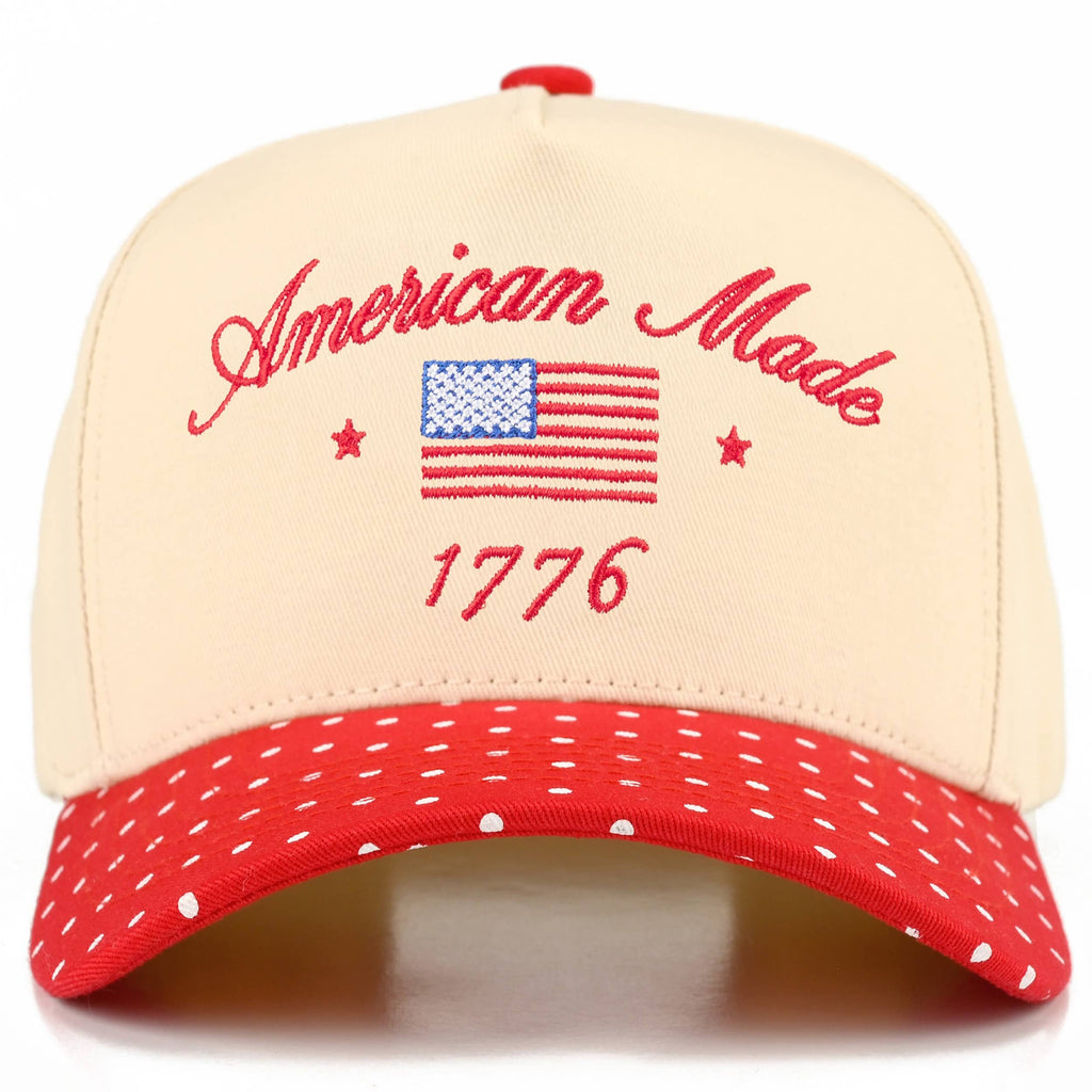 C.C AMERICAN MADE 1776 Letter on Two Tone Trucker Hat