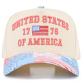 C.C UNITED STATES 1776 Letter on Two Tone Trucker Hat
