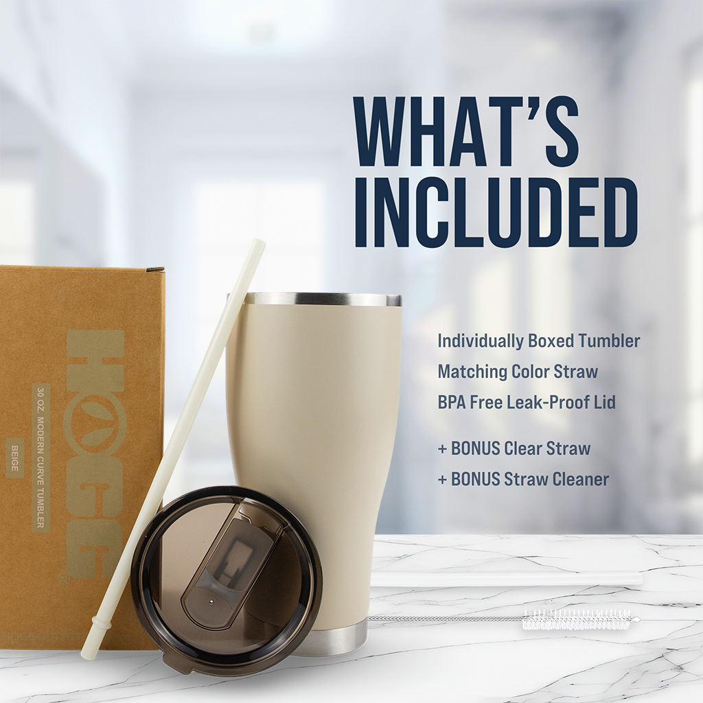 Custom HOGG 30oz POWDER COATED MODERN CURVE TUMBLER