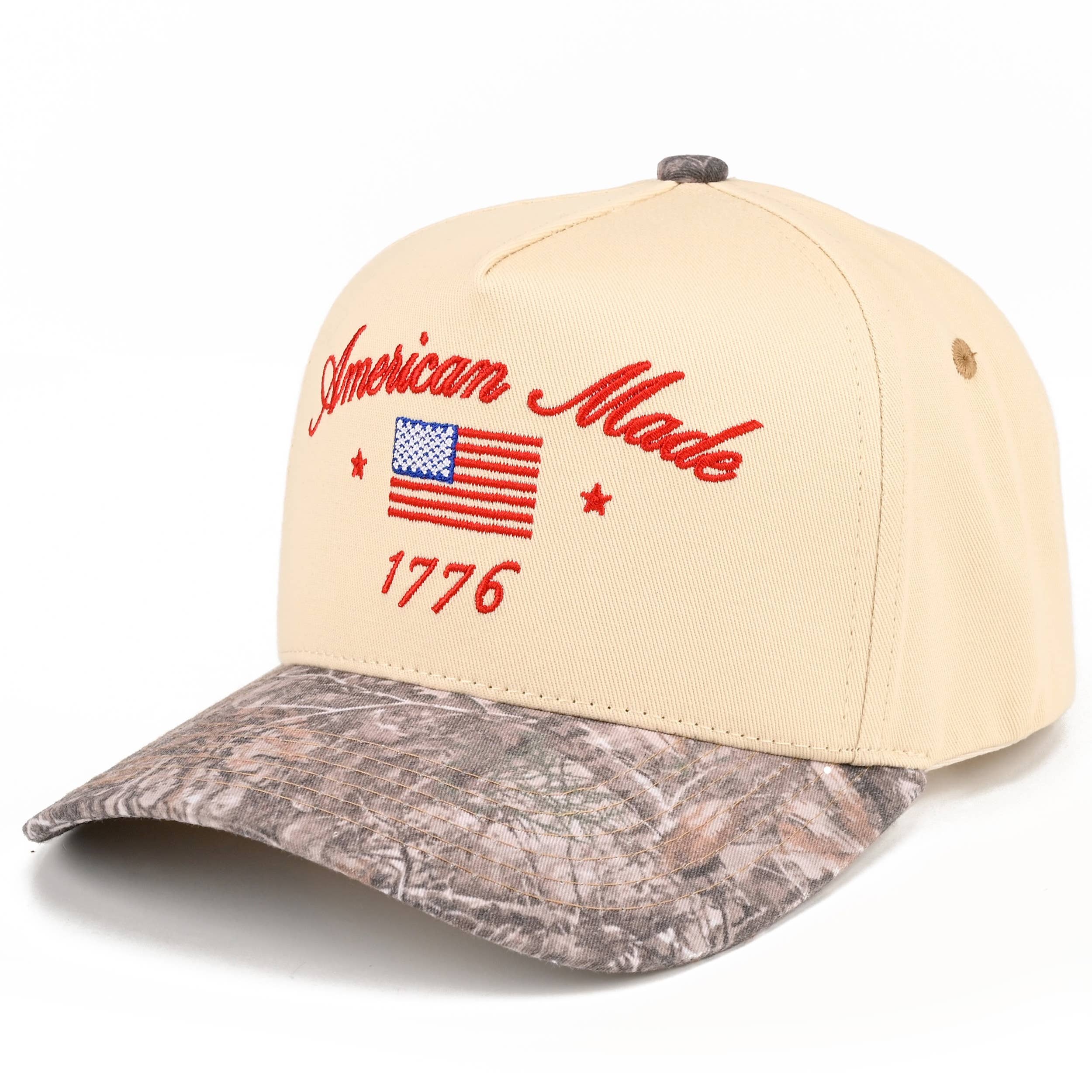 C.C AMERICAN MADE 1776 Letter on Two Tone Trucker Hat