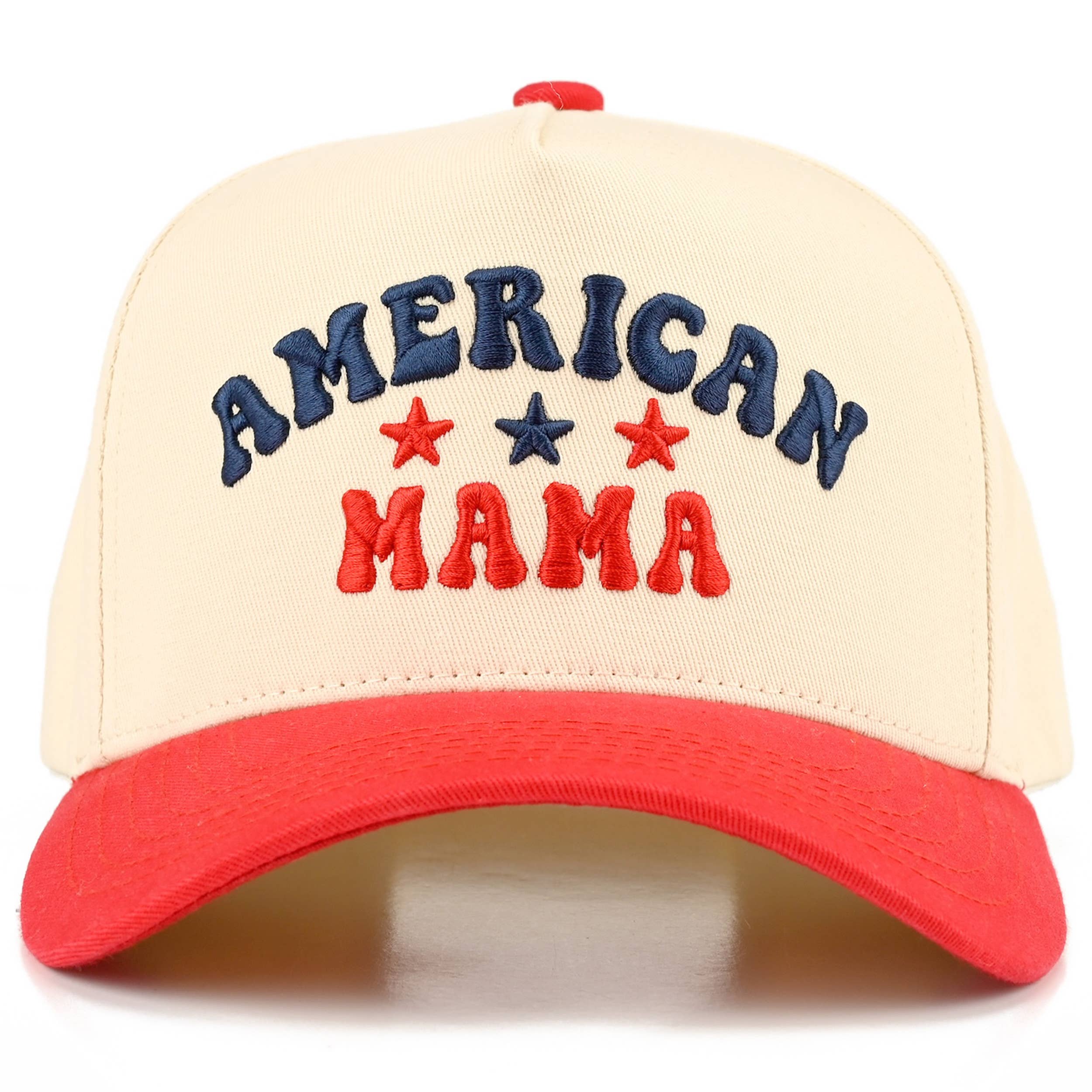 C.C AMERICAN MAMA Letter on Two Tone Trucker Hat