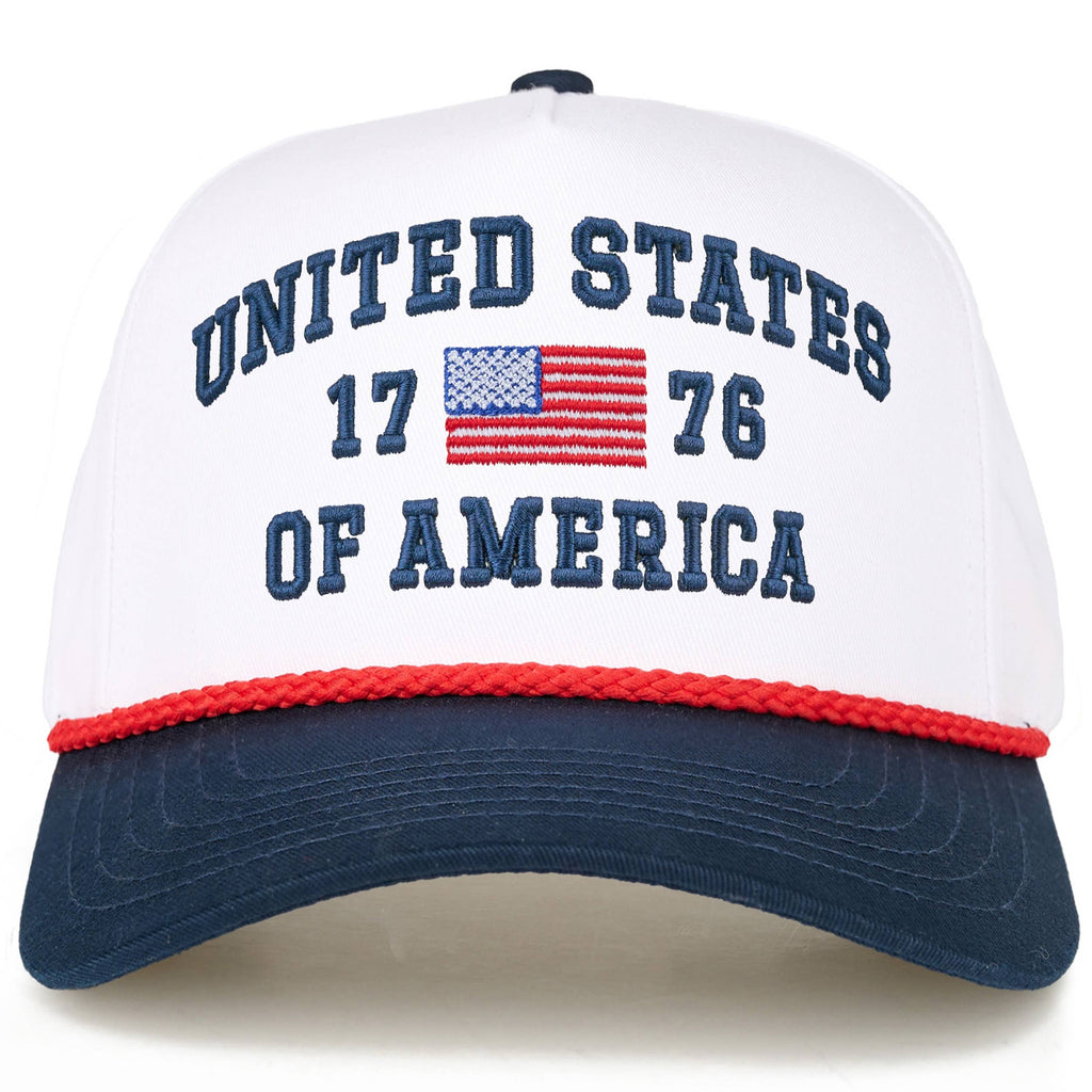 C.C UNITED STATES 1776 Letter on Two Tone Trucker Hat