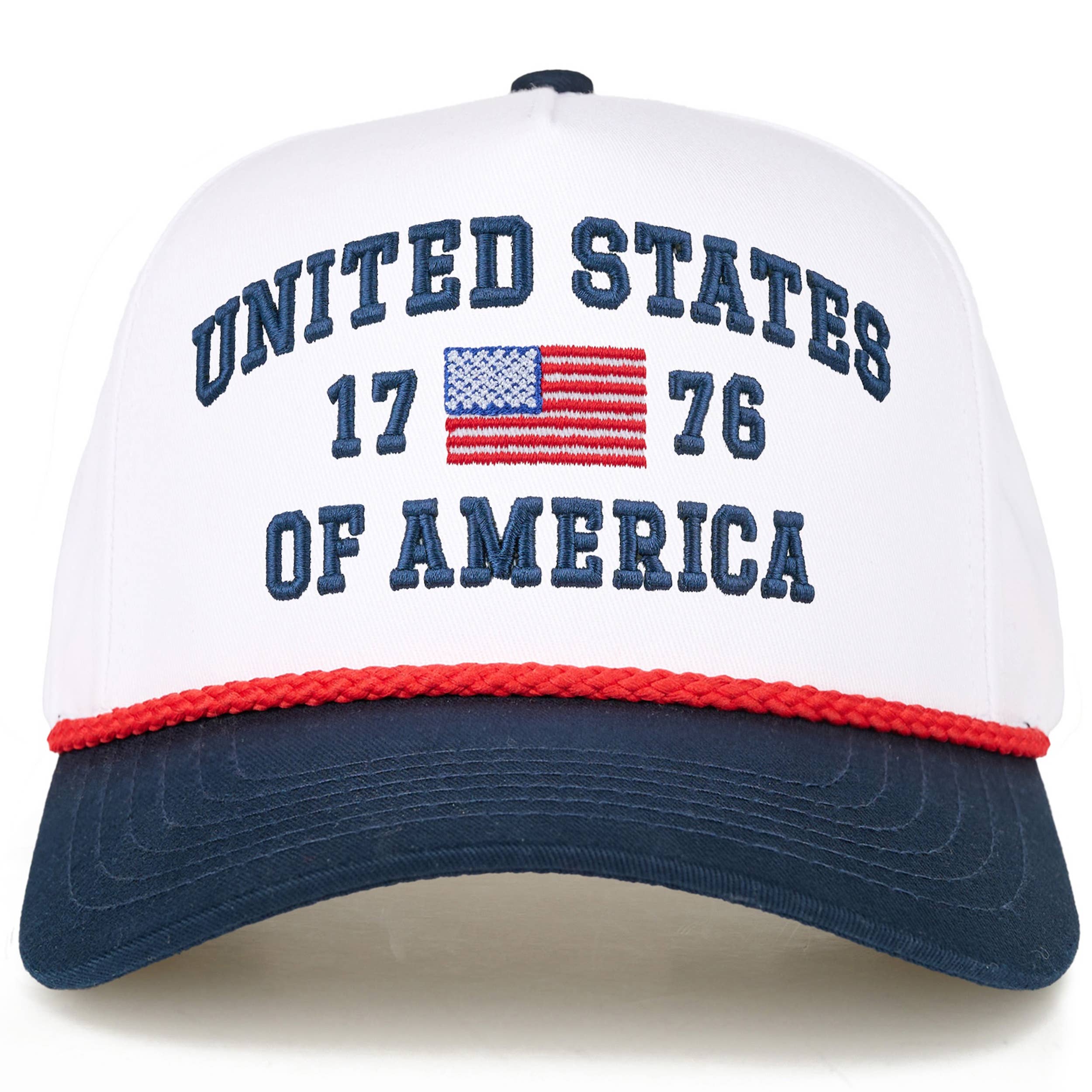 C.C UNITED STATES 1776 Letter on Two Tone Trucker Hat