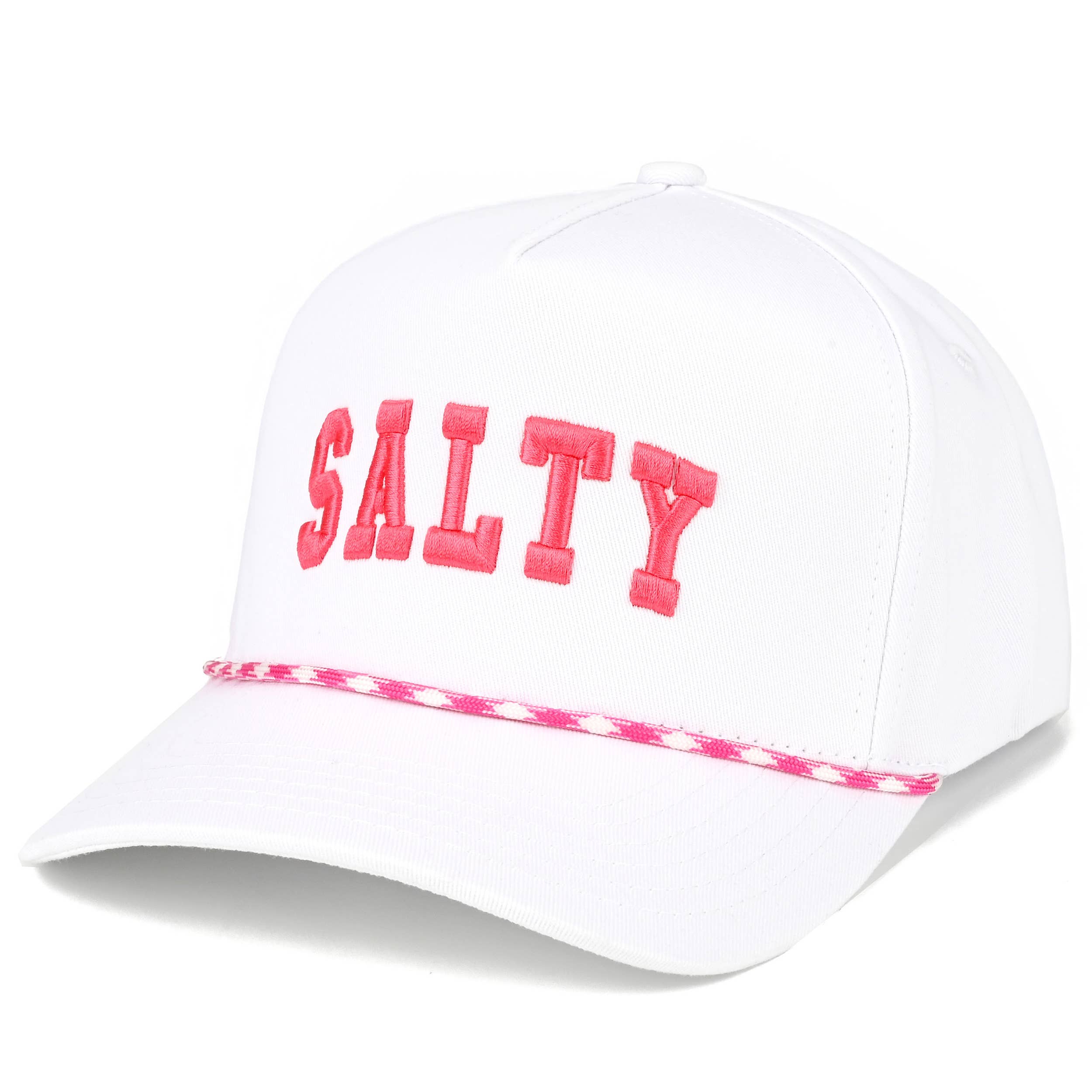 C.C SALTY Letter with Color Rope Trucker Hat