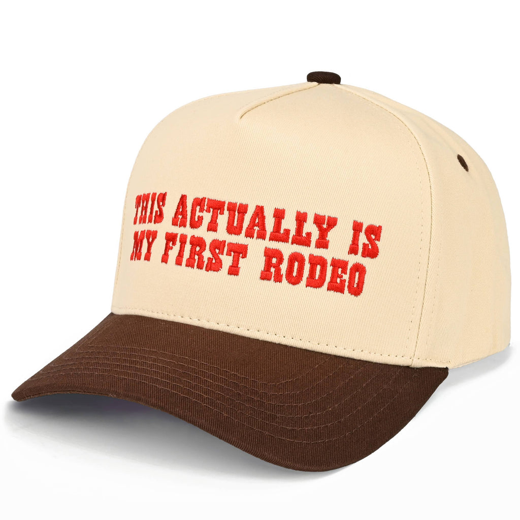 C.C THIS ACTUALLY IS MY FIRST RODEO Letter Trucker Hat